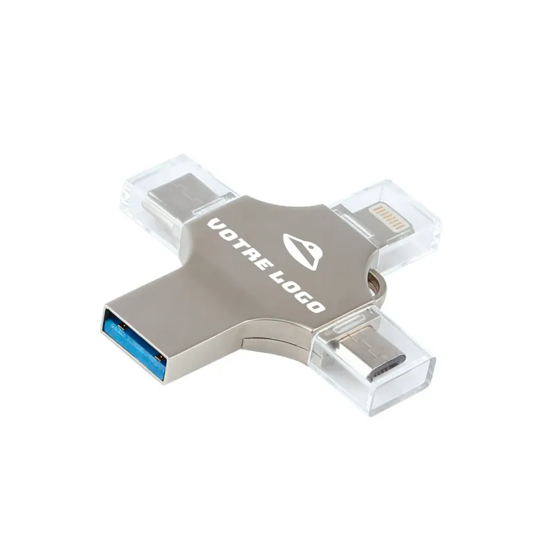 Clé USB Type-C, Lightning & Micro-USB personnalisable 'Hamar